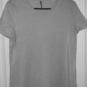 Shimmery silver women's blouse